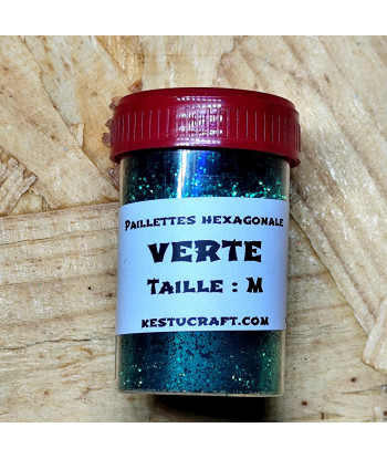 Paillettes hexagonales fines taille M – Fabrication de leurres souples | Kestucraft
