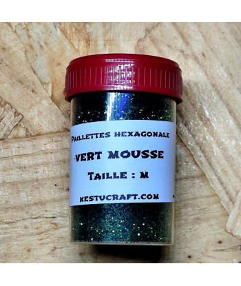 Paillettes hexagonales fines taille M – Fabrication de leurres souples | Kestucraft