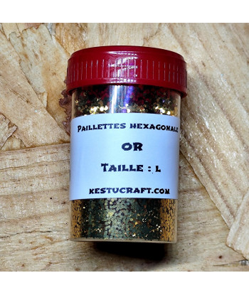 Paillettes hexagonales moyennes taille L – Fabrication de leurres souples | Kestucraft