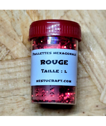 Paillettes hexagonales moyennes taille L – Fabrication de leurres souples | Kestucraft