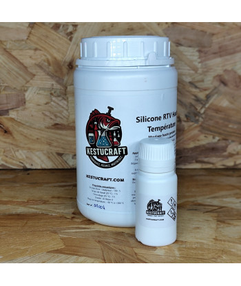 Kit de 5x1kg de Silicone RTV Haute Température – Moulage Plomb, Plastisol et résine| Kestucraft