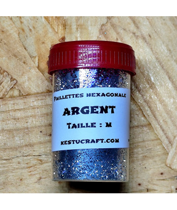 Paillettes hexagonales fines taille M – Fabrication de leurres souples | Kestucraft